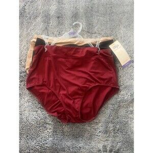 NWT 3 Pair Olga by Warners Women's Brief Cotton Blend Panties Plus SIZE 1X